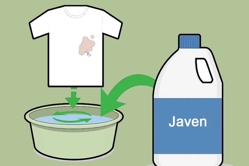 Cách giặt áo trắng bằng nước Javen