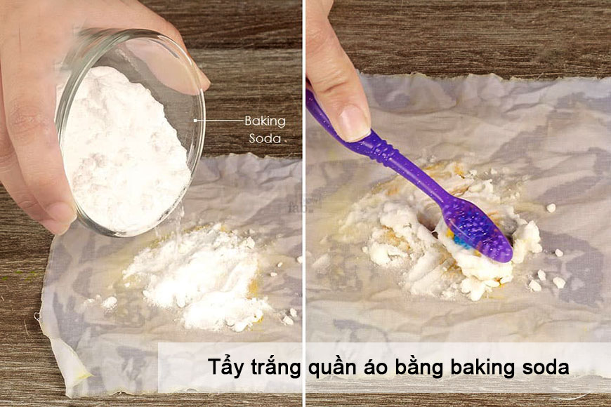 Cách tẩy trắng quần áo bằng Baking soda