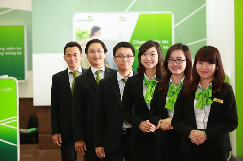 Đồng phục vest ngân hàng Vietcombank 