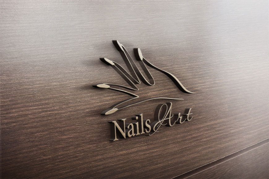 Logo Nails art với biểu trưng hình bàn tay