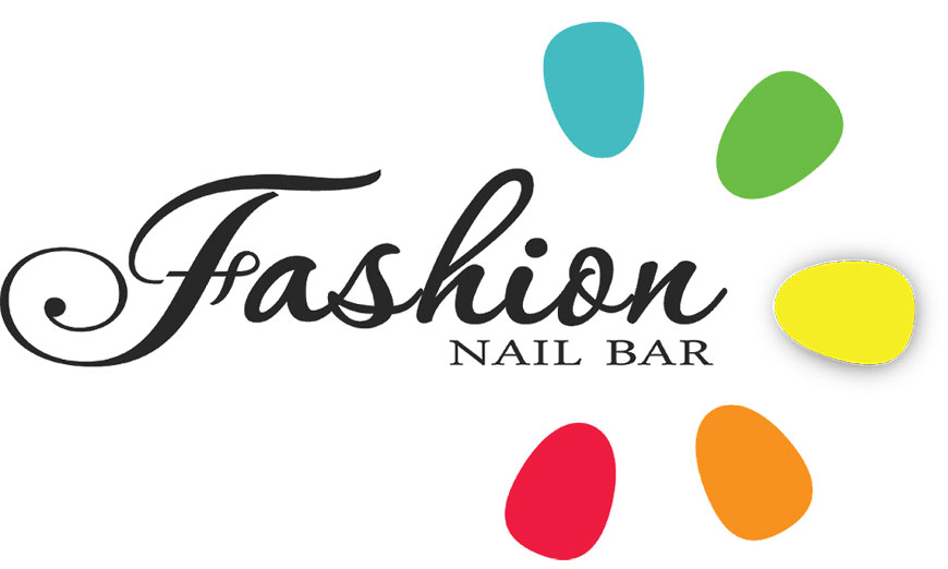 Logo Fashion Nail Bar biểu trưng 5 hình móng tay
