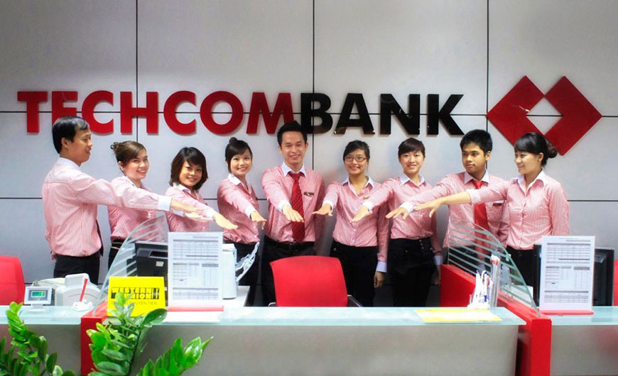 Vải kate sọc làm đồng phục ngân hàng techcombank
