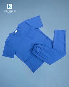 Bộ Áo Blouse bác sĩ nam may sẵn mẫu 12 màu xanh dương 9