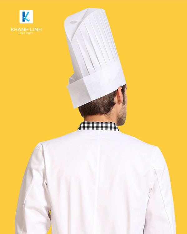 Đồng phục áo đầu bếp nhà hàng mẫu 34 màu trắng ảnh 6