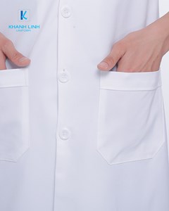 Áo Blouse trắng Bác sĩ nam nữ ngắn tay mẫu 11 7
