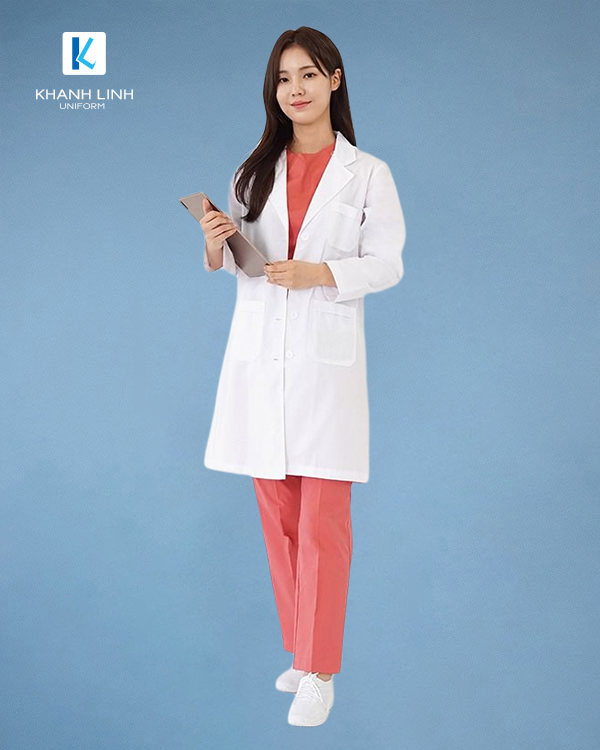Áo Blouse trắng dược sĩ Hàn Quốc mẫu 03