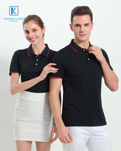 Áo phông đồng phục công ty màu đen mẫu 09