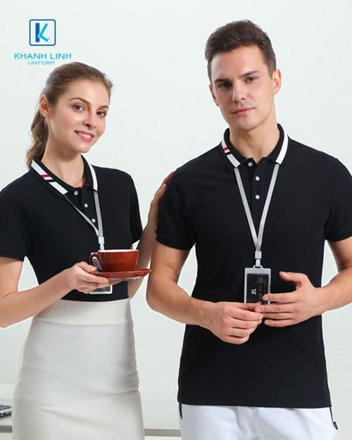 Áo phông đồng phục công ty màu đen mẫu 16 1