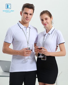 Áo phông đồng phục công ty màu trắng mẫu 12 2