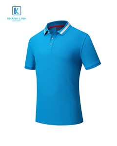 Áo phông đồng phục công ty màu xanh da trời mẫu 05