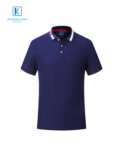 Áo phông đồng phục công ty màu xanh tím than mẫu 11
