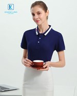 Áo phông đồng phục công ty màu xanh tím than mẫu 11 3