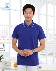 Áo phông đồng phục công ty màu xanh dương mẫu 13 1