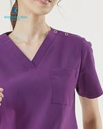 Áo Scrubs Bác Sĩ Hàn Quốc nữ mẫu 03 màu tím