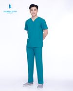 Áo Scrubs Bác Sĩ nam nữ mẫu 10 màu xanh ngọc 3