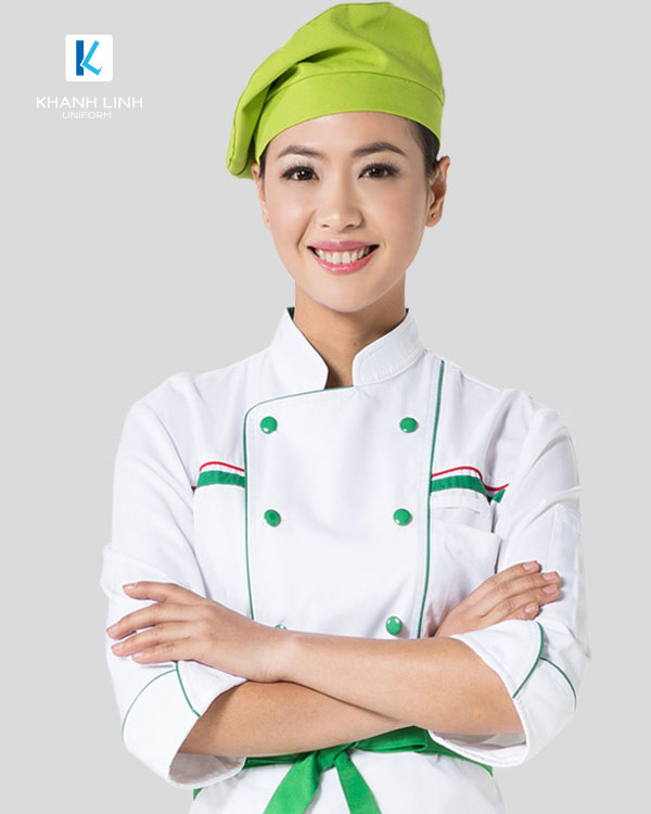 Đồng phục bếp nhà hàng phong cách Hàn Quốc mẫu 05 2