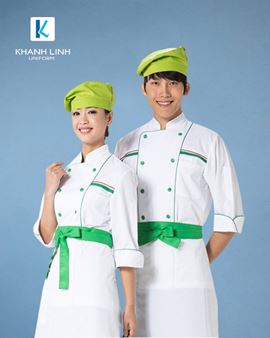 Đồng phục bếp nhà hàng phong cách Hàn Quốc mẫu 05
