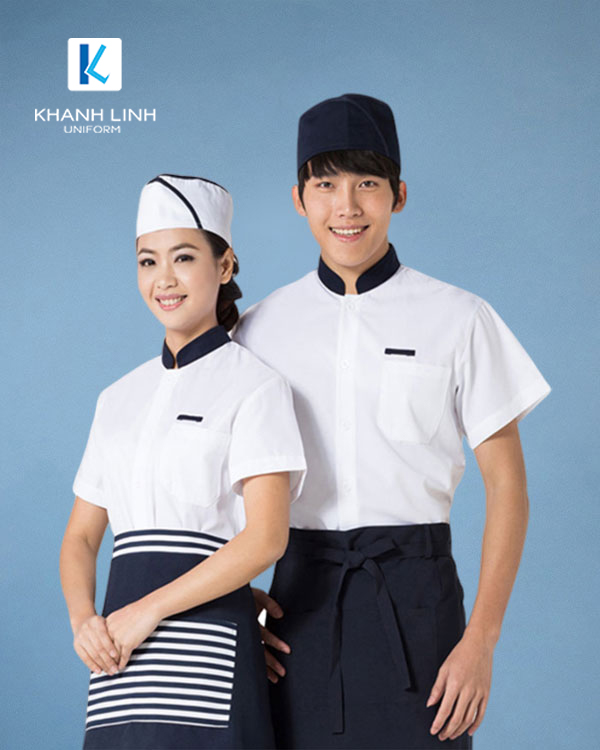 Đồng phục áo bếp nhà hàng Nhật Bản mẫu 48