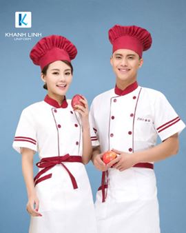 Đồng phục đầu bếp phong cách Hàn Quốc mẫu 02