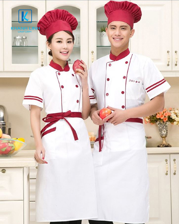 Đồng phục đầu bếp phong cách Hàn Quốc mẫu 02-1 1