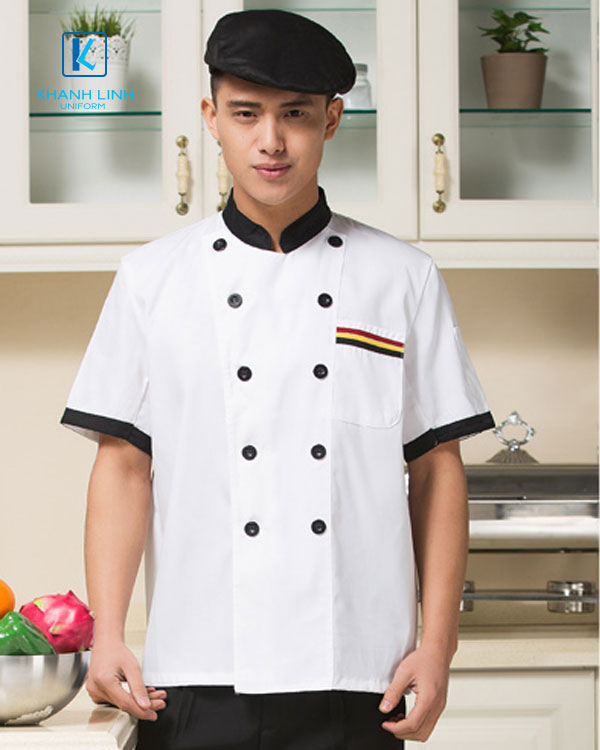Đồng phục áo đầu bếp nhà hàng mẫu 08 1