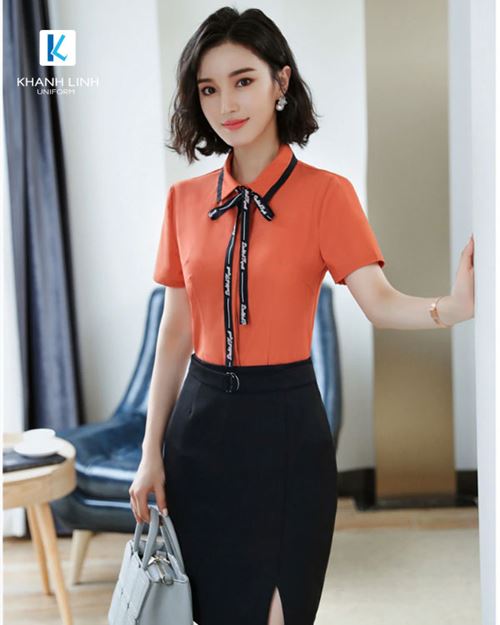 Đồng phục áo sơ mi nữ công sở mẫu 54-1 4