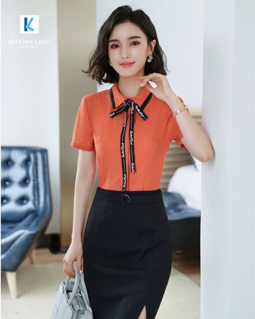 Đồng phục áo sơ mi nữ công sở mẫu 54-1 5