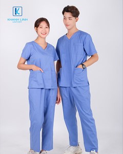 Đồng phục bác sĩ may sẵn mẫu 15 màu xanh da trời 3