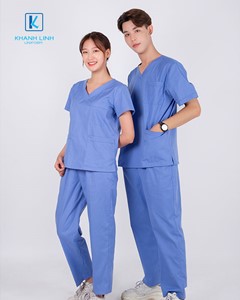 Đồng phục bác sĩ may sẵn mẫu 15 màu xanh da trời 4