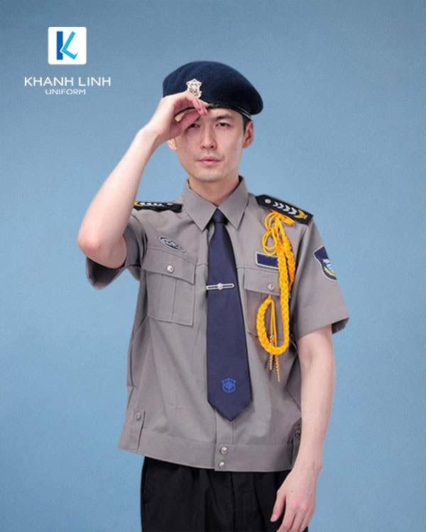 Áo đồng phục bảo vệ màu ghi mẫu 07