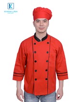 COMBO ĐỒNG PHỤC ÁO BẾP MÀU ĐỎ + TẠP DỀ NGẮN (MẪU 04) - GIÁ CHỈ 299K 3