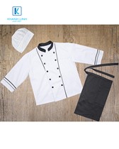 Đồng phục áo bếp nhà hàng may sẵn màu trắng mẫu 47-4