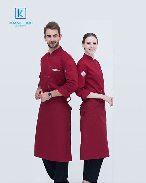 Đồng phục áo đầu bếp nhà hàng mẫu 36-3 9