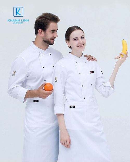 Đồng phục áo đầu bếp nhà hàng mẫu 36-3