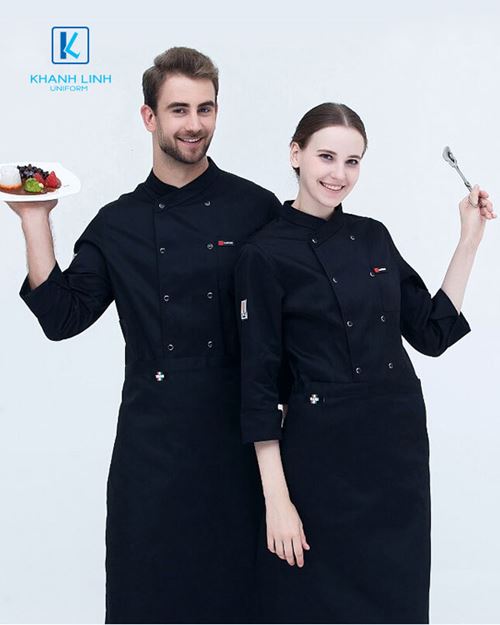 Đồng phục áo đầu bếp nhà hàng mẫu 36-3 1