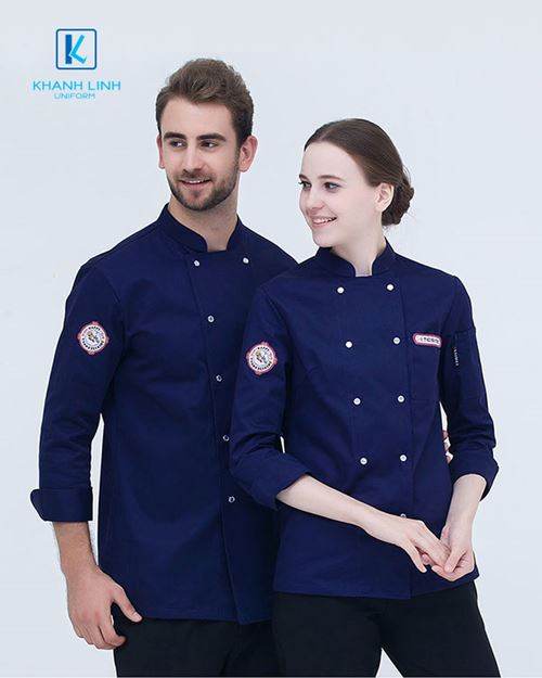 Đồng phục áo đầu bếp nhà hàng mẫu 36-3 5