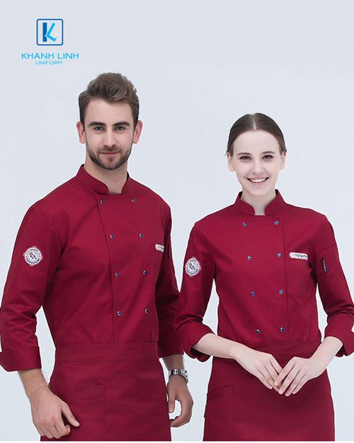 Đồng phục áo đầu bếp nhà hàng mẫu 36-3 7