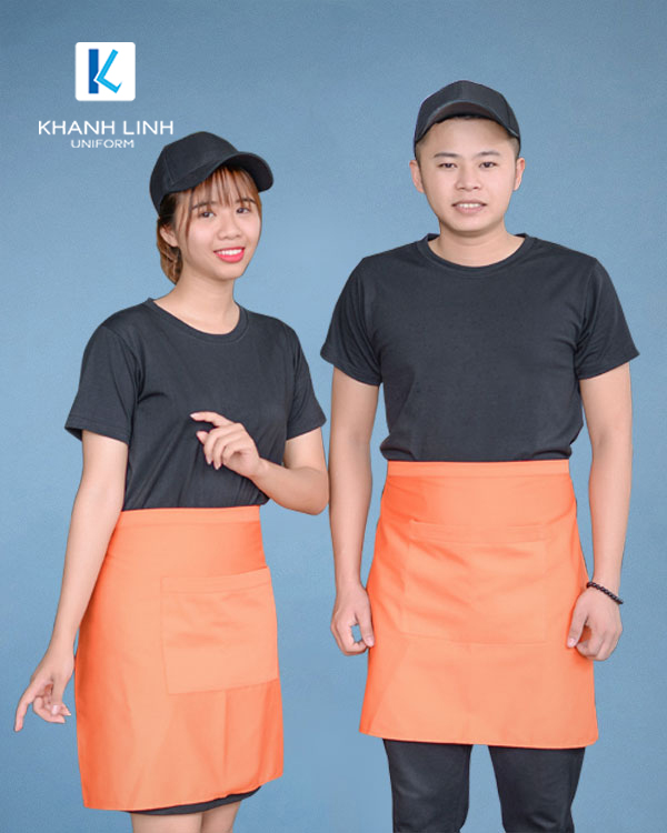 COMBO áo phông cổ tròn + tạp dề ngắn + mũ (Mẫu 5) - GIÁ CHỈ 215K