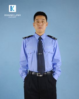 Áo đồng phục bảo vệ màu xanh mẫu 06