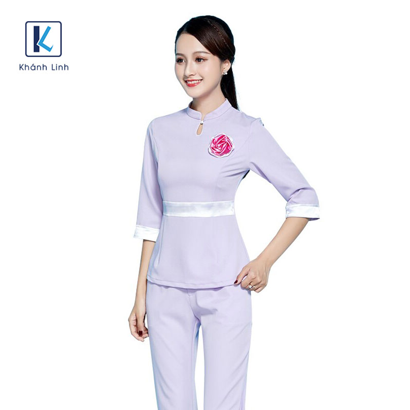 Hình ảnh Đồng phục spa mẫu 89 - Màu màu hồng nhạt - Kiểu 01