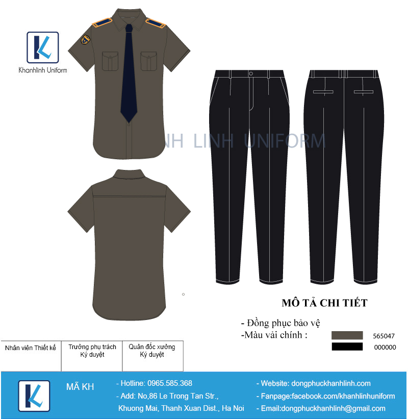 File thiết kế Quần áo đồng phục bảo vệ kiểu 03