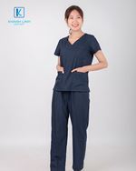 Quần áo bác sĩ nữ may sẵn mẫu 07 màu xanh dương 7