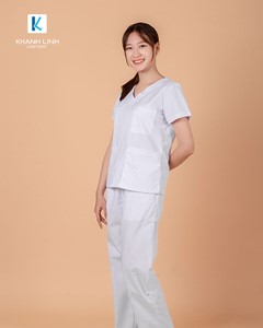 Đồng phục bác sĩ may sẵn mẫu 15 màu xanh da trời 7