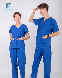 Đồng phục bác sĩ may sẵn mẫu 15 màu xanh da trời 8