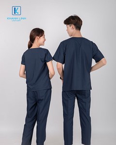 Trang phục bác sĩ may sẵn mẫu 18 màu tím than 6