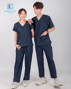 Trang phục bác sĩ may sẵn mẫu 18 màu tím than 8